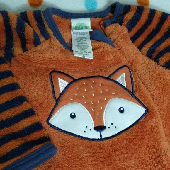 7 Items Little Me & More Fox Baby Themed, Blanket and Towel, Clothing Set - Picture 9 of 16